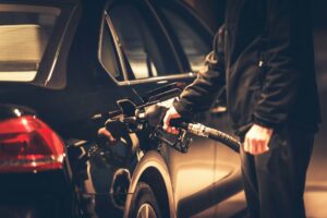 Men Refueling His Diesel Car